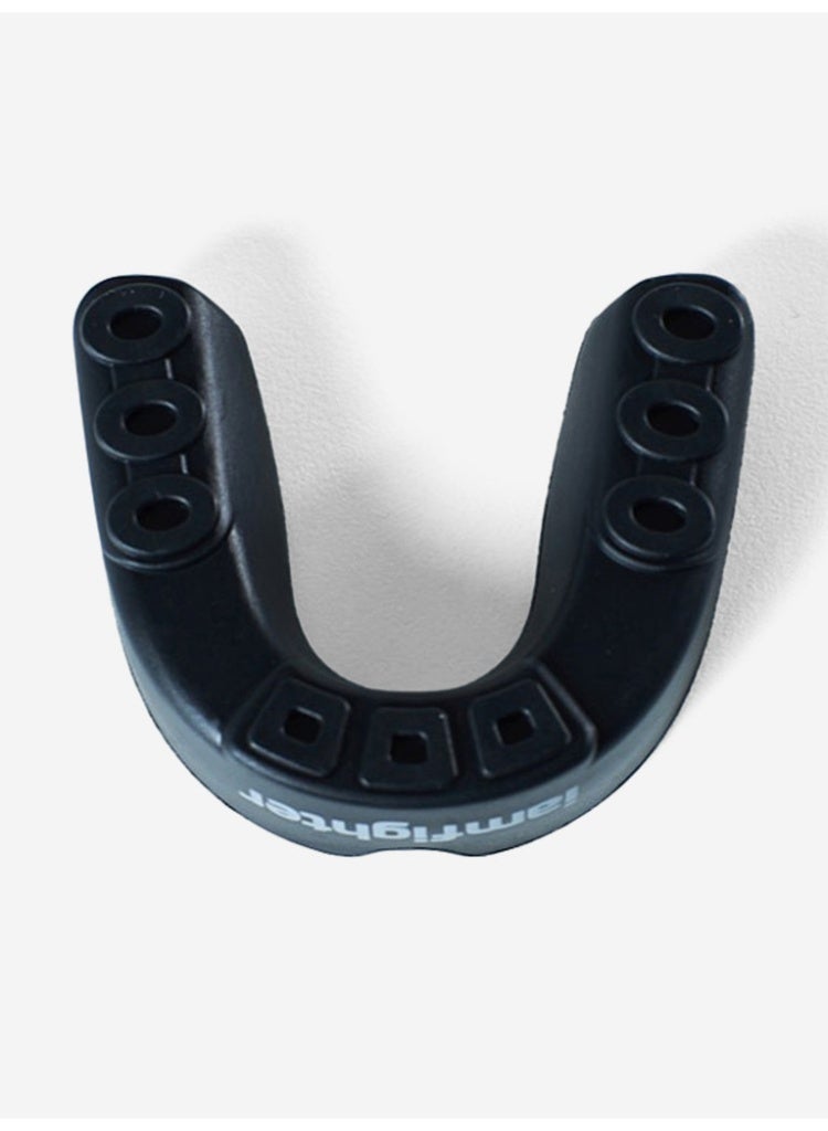 iamfighter Professional MMA Mouth Guard with Case – Shock Absorbing Gum Shield for Boxing, Kickboxing, MMA & Combat Sports (Black) - Image 4